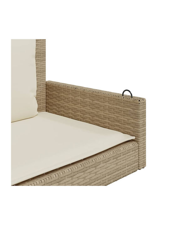 Rattan Swing Beige with 110kg Maximum Weight Capacity L119xW56xH48cm