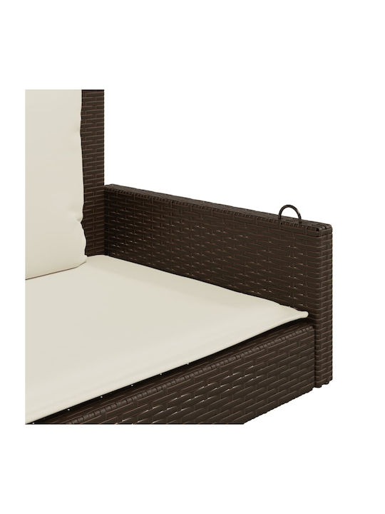 Leagăn suspendat cu pernă 2 sloturi Rattan Maro Rezistență până la 110kg L119xL56xH48cm