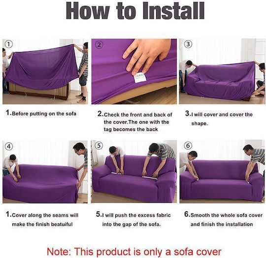Ruhhy Elastic Cover for Three Seater Sofa Dark Green 45x45cm 1pcs 190-230cm