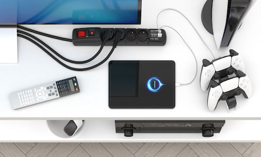 Acar Πολύπριζο Aσφαλείας 4 Θέσεων με 1 USB-A, 1 USB-C και Καλώδιο 5m Γαλλίας (Type E)