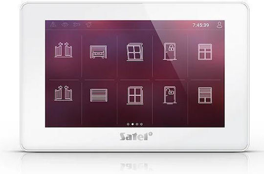 Satel Security Access-Control Keypad Touch with Screen White INT-TSH2R-W
