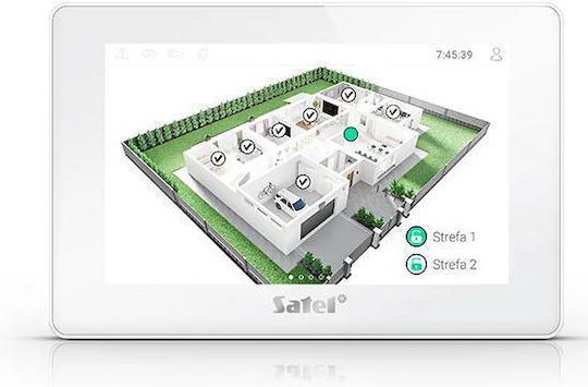 Satel Security Access-Control Keypad Touch with Screen White INT-TSH2R-W