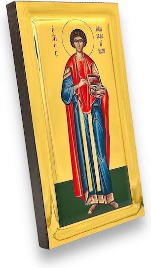 Image saint Panteleimon Wooden 15x27cm