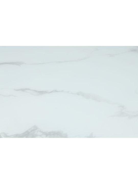 Totem Table Dining Room with Marble Surface White 120x120x120cm