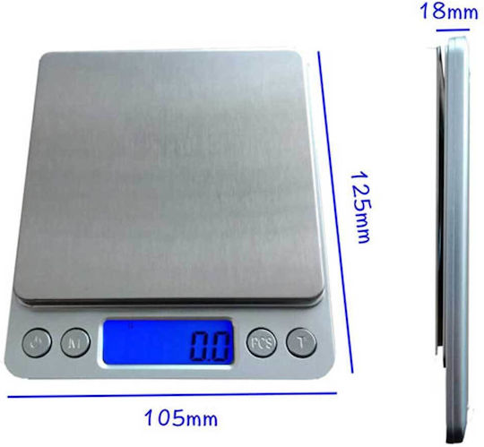 Electronic Precision Commercial Scale with Weighing Capacity of 0.5kg and Division 0.01gr