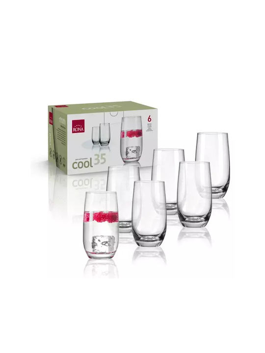 Rona Set de pahare pentru apa din Cristal 490ml 6buc