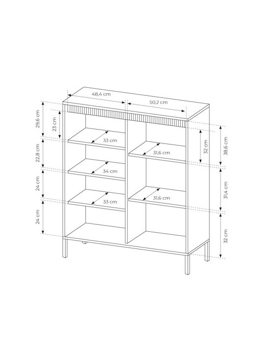 Bufet Senso Bej 104x40x124cm