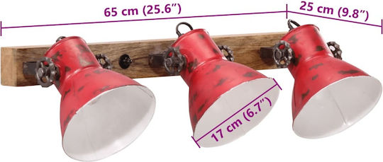 vidaXL Lamp Wall with Socket E27 Bronze 65x25cm