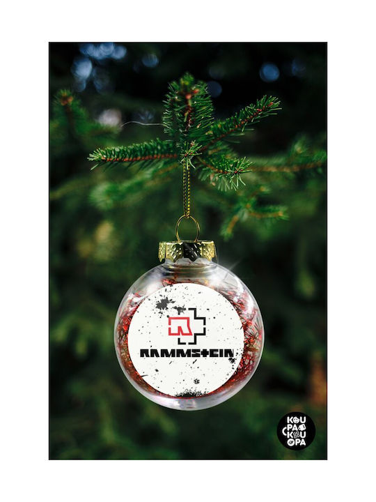 Rammstein Weihnachtshänger Kugel Ornament Plastik Durchsichtig 8cm