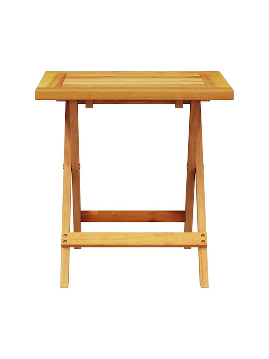 Deckchair Wooden with Cushion & Wheels Brown with Table 200x68x30cm.