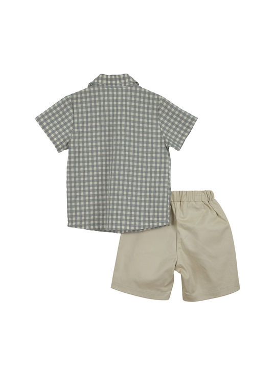 Babylon Kids Set with Shorts Summer 2pcs beige