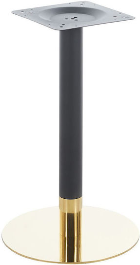 Woodwell Flash Table Stand made of Metal Black-gold 45x45x72cm