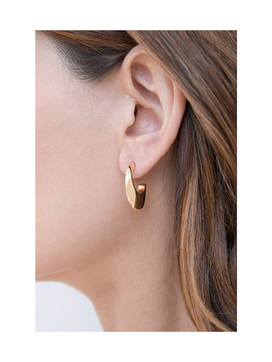 Kritsimis Earrings Hoops made of Gold 14K