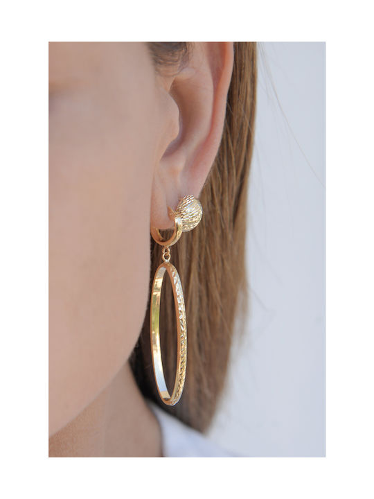 Kritsimis Earrings Hoops made of Gold 14K