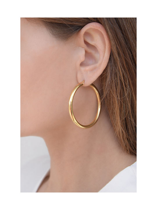 Kritsimis Earrings Hoops made of Gold 14K