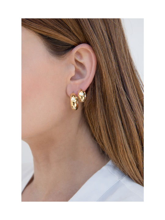 Kritsimis Earrings Hoops made of Gold 14K