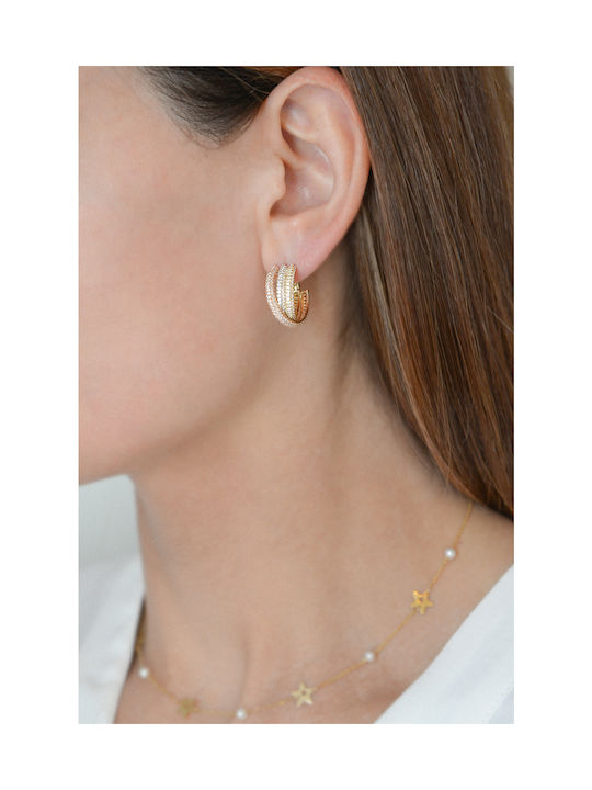 Kritsimis Earrings Hoops made of Gold 14K