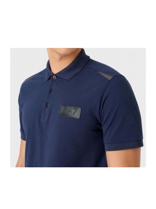 Emporio Armani Bluza Bărbătească cu Mânecă Scurtă Polo Albastru marin