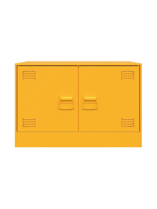 Шкаф за телевизор Метален Mustard Yellow Д134xШ39xВ44см