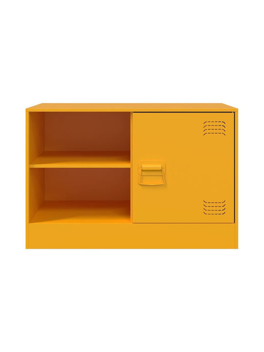 Шкаф за телевизор Метален Mustard Yellow Д134xШ39xВ44см