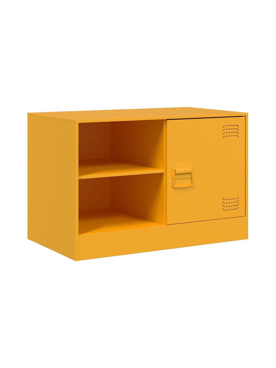 Шкаф за телевизор Метален Mustard Yellow Д134xШ39xВ44см