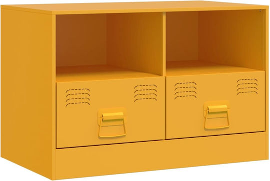 Шкаф за телевизор Метален Mustard Yellow Д134xШ39xВ44см