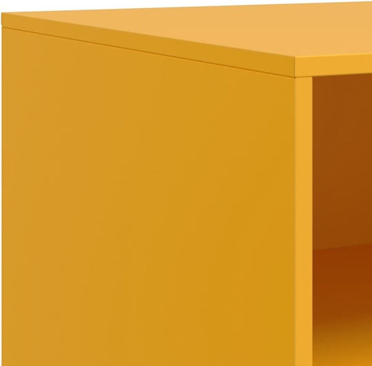 Шкаф за телевизор Метален Mustard Yellow Д134xШ39xВ44см
