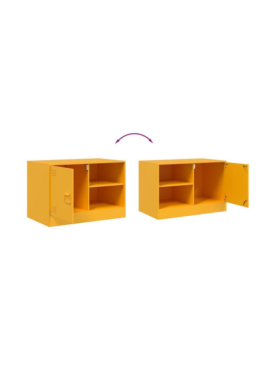Шкаф за телевизор Метален Mustard Yellow Д134xШ39xВ44см
