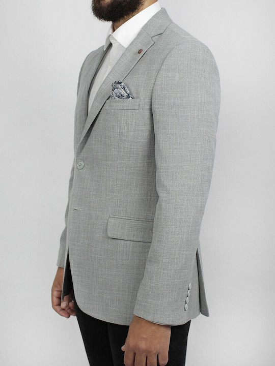 RIC. Men's Summer Suit Jacket Slim Fit Light Grey