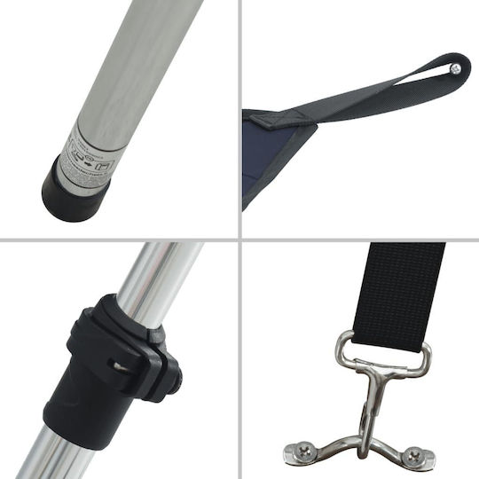 vidaXL Tenta Barca Aluminiu M170xL170xH113cm Albastru Culoare