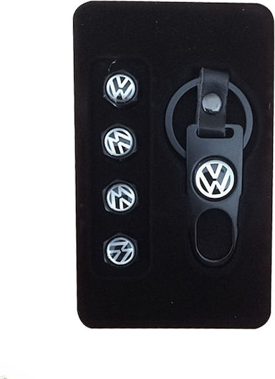 M-Wave Ventilkappen für Autoreifen mit Logo Volkswagen 4Stück