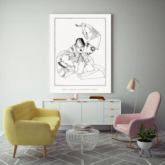 Japanese Geisha Painting Wooden 80x120cm