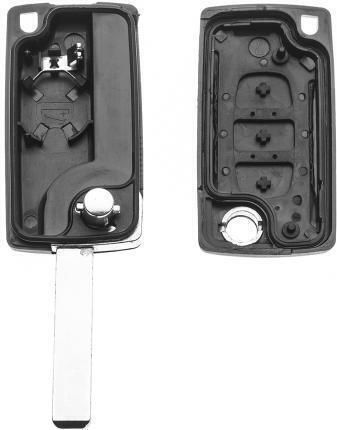 Foldable Car Key Shell with Blade with 3 Buttons for Citroen