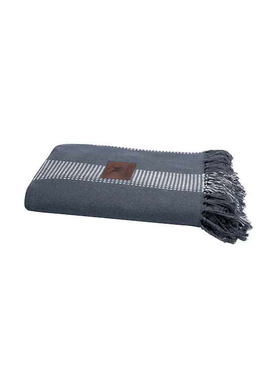 Greenwich Polo Club Three-Seater Sofa Throw 3918 180x300cm Grey, Ivory