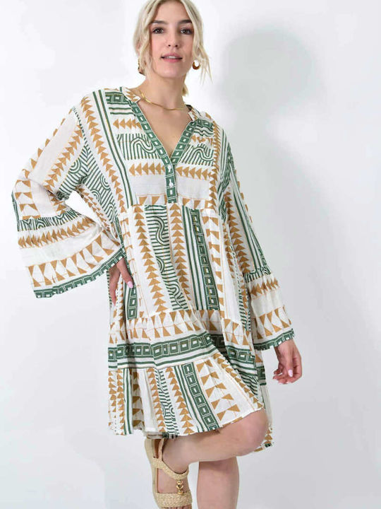 Potre Damen Kaftan Strand Green