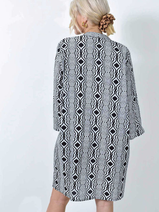 Potre Feminin Caftan de Plajă Black