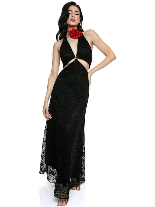 RichgirlBoudoir Evening Dress Open Back with Lace Black, Red