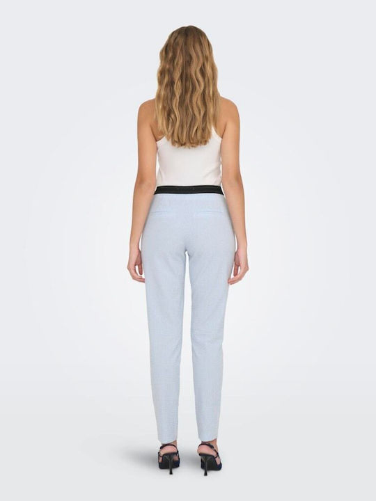 Only Women's Chino Trousers with Elastic in Regular Fit Cloud Dancer
