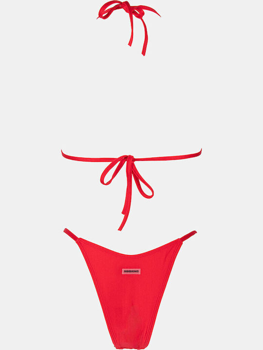 Set Bikini Τριγωνάκι & Brazil Κόκκινο