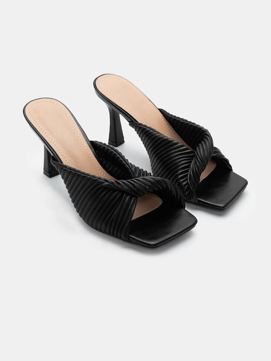 Kalliope Mules mit Hoch Absatz in Schwarz Farbe