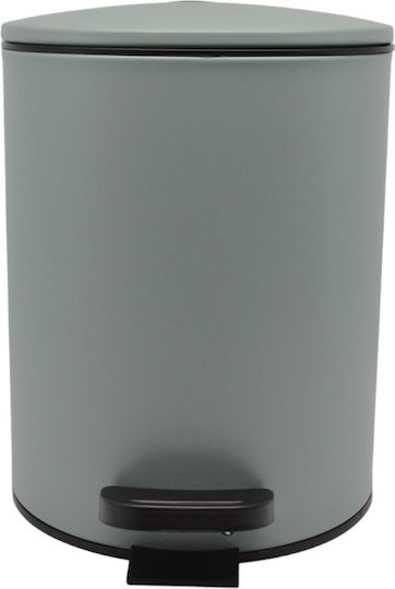 Ankor Inox Καλαθάκι Μπάνιου Soft Close 5lt Ασημί