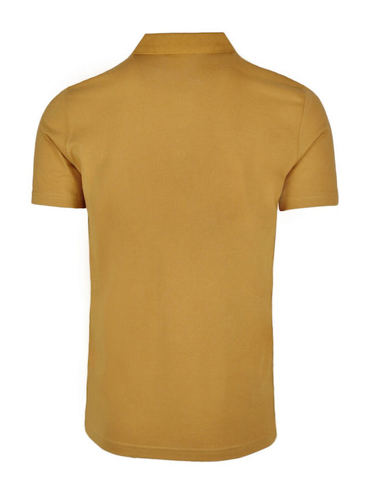 Montana Men's Short Sleeve Blouse Polo Mustard