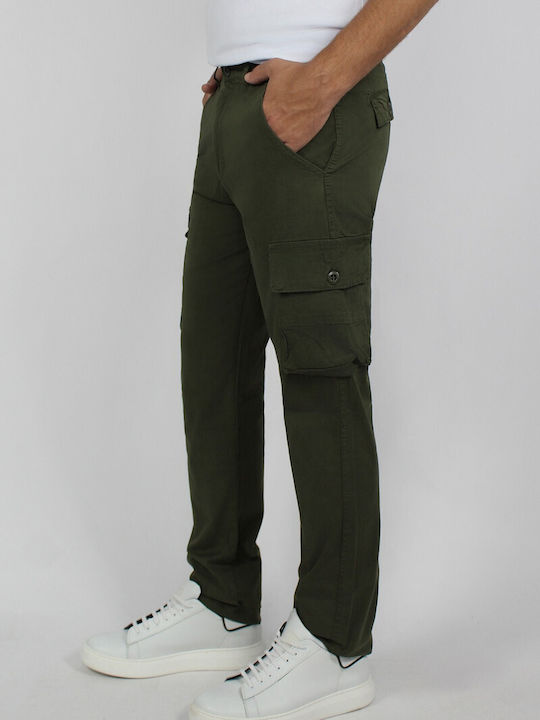 Kingston Men's Trousers Cargo in Regular Fit Haki