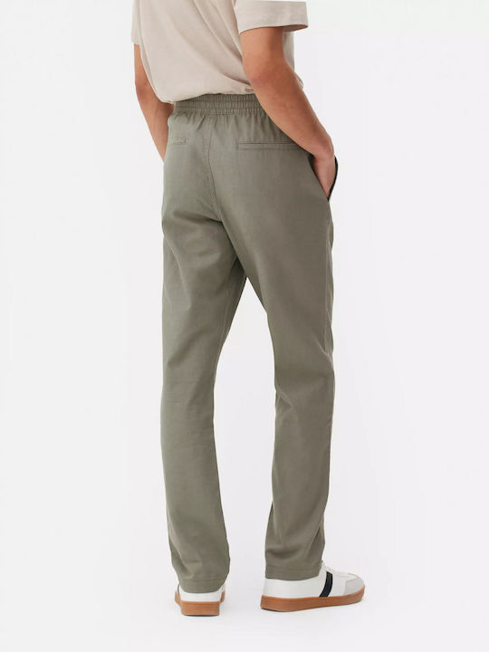 Rebase Men's Trousers Chino Elastic Stone