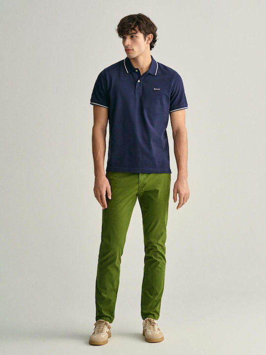 Gant Pantaloni pentru bărbați Chino cu Croială Slim GREEN