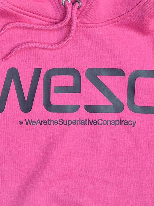 WESC Hanorac cu logo pentru femei - FUSCHIA - 113WE-00309-FUCH