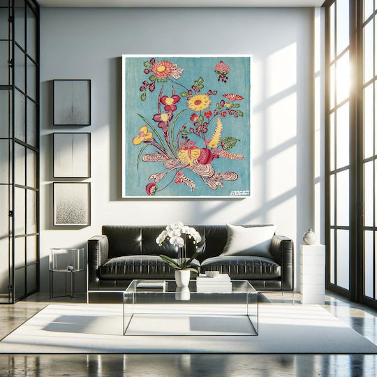 Design; Gemälde Stoff 110x110cm