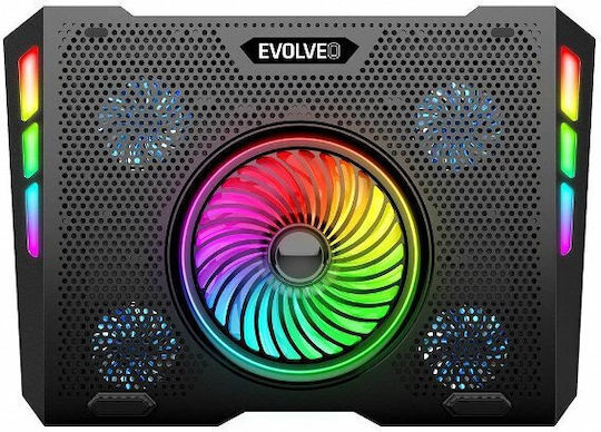 Evolveo Ania Pad de răcire pentru Laptop până la 17" cu 5 Ventilatoare și Iluminare