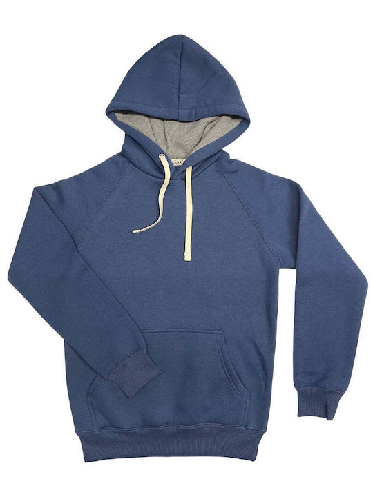 Senior Men's Sweatshirt with Hood Blue