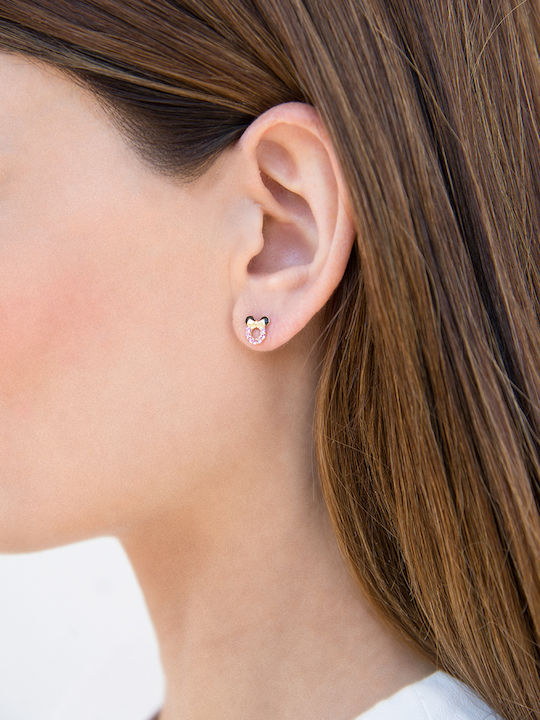 Kritsimis Minnie Хипоалергенни Studs с Камъни от Злато 14 Карата
